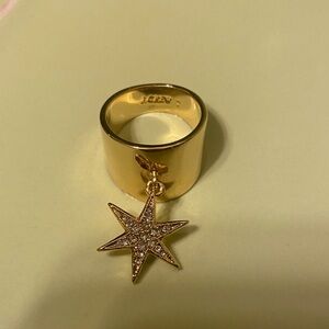 j Crew Sparkly Star Ring size 7